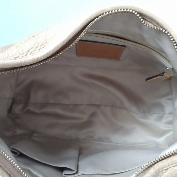 Coach Tan Beige Ergo Pebble Leather Hobo Purse 11612 - Picture 3 of 9